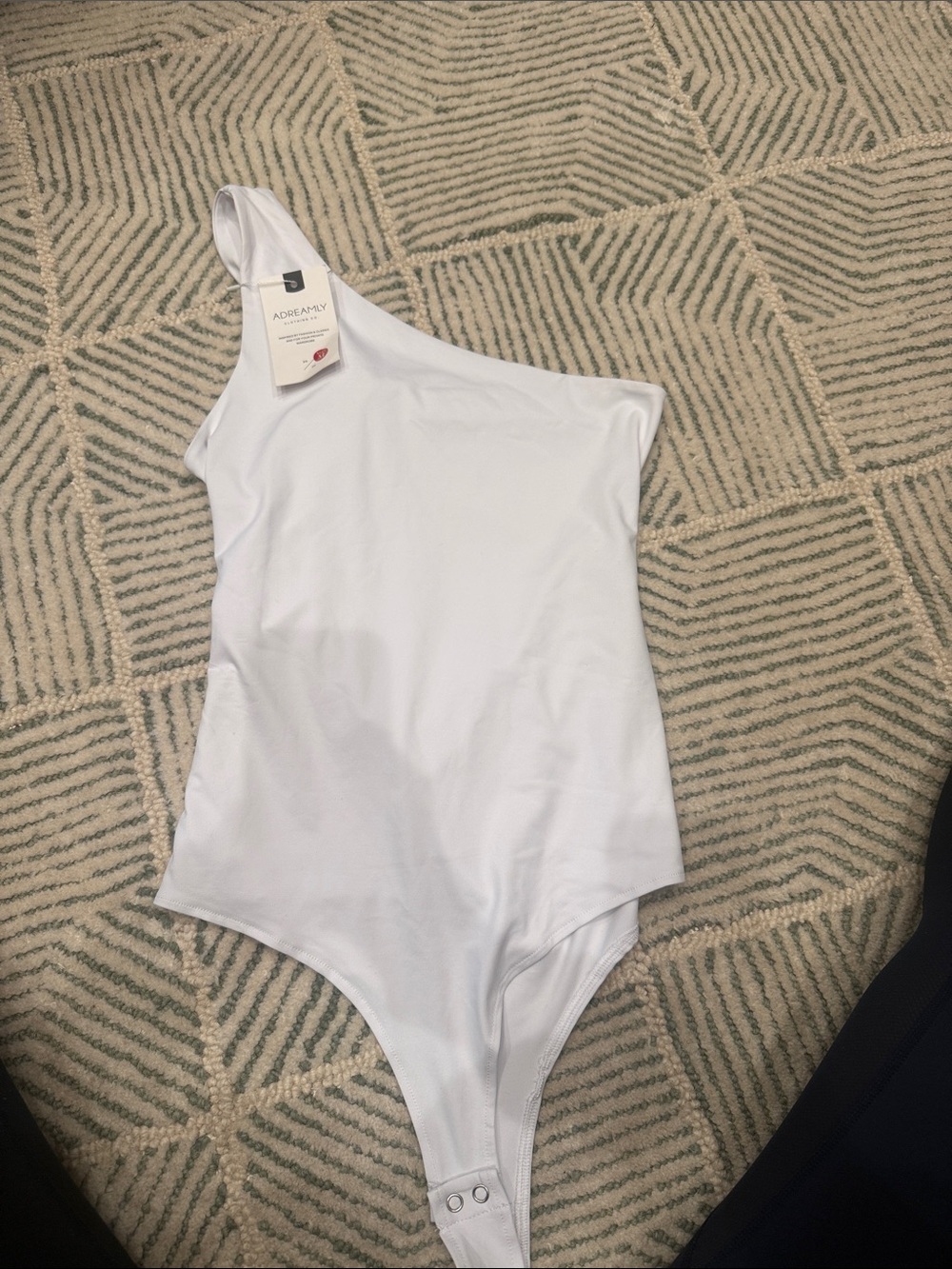 Adore Me White One-Shoulder Kids Bodysuit